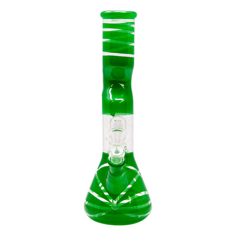 Green Mini Hook Percolated Zong Bong 10 Inches