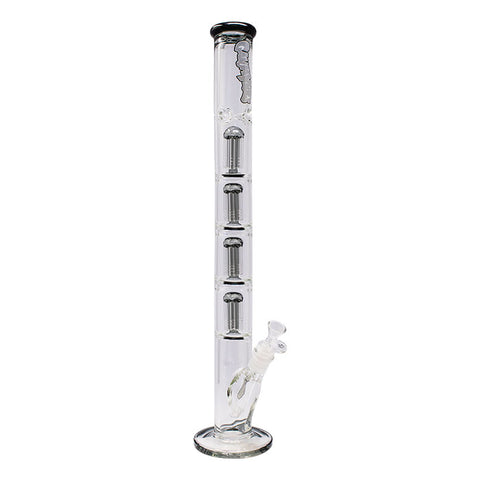 Grey Irie Vibes 24 Inches Four Percolator Ganjavibes Glass Bong