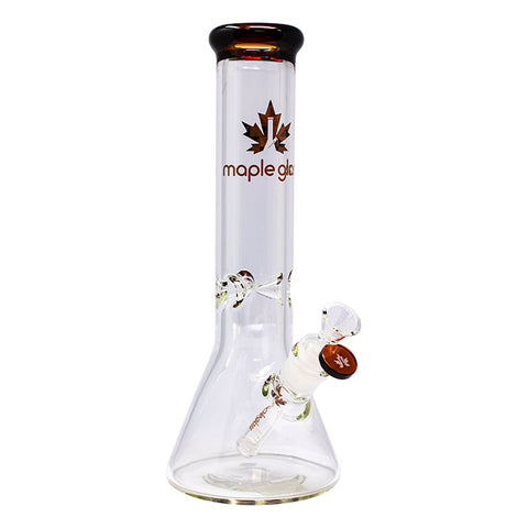 Amber Maple Glass Ice Catcher 12 Inches Glass Bong