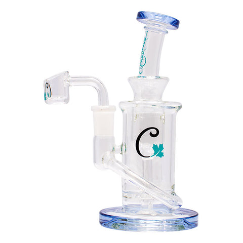 Blue Cannatonik Mini Recycler Glass Dab Rig