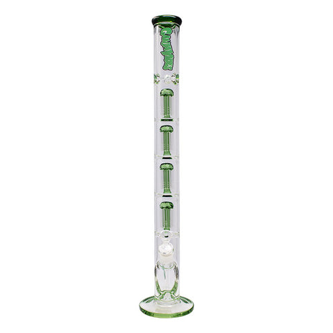 Green Irie Vibes 24 Inches Four Percolator Ganjavibes Glass Bong