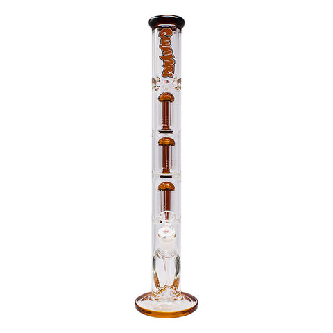 Amber Irie Vibes 20 Inches Triple Tree Percolator Ganjavibes Glass Bong