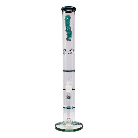 Teal Ganjavibes Honeycomb 20 Inches Three Disk Percolator Glass Bong By Irie Vibes Series