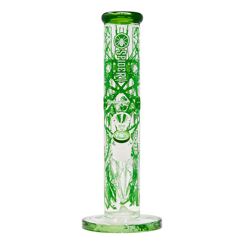 Green Darkweb Series 12 Inches Bong from the house of Spider Glass