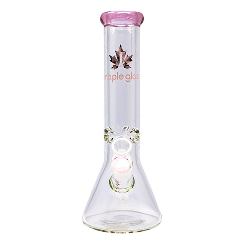 Pink Maple Glass Ice Catcher 12 Inches Glass Bong