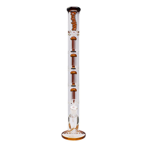 Amber Irie Vibes 24 Inches Four Percolator Ganjavibes Glass Bong