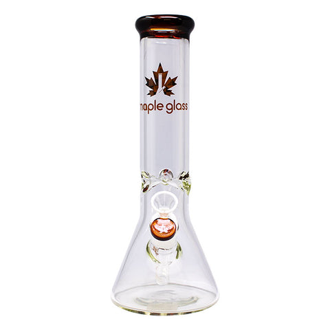 Amber Maple Glass Ice Catcher 12 Inches Glass Bong