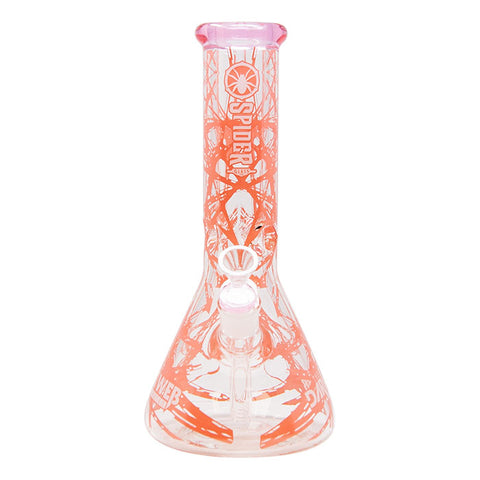 Pink Darkweb Series Spider Glass Beaker Bong 12 Inches