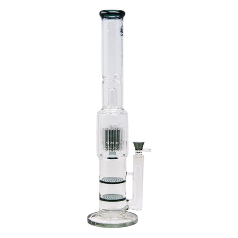 Grey Maple Glass Double Honey Comb Perc With Tree Perc And Splash Guard 20