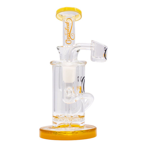 Yellow Cannatonik Mini Recycler Glass Dab Rig