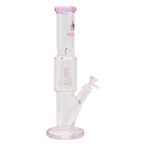 Pink Maple Glass Tire Perc Bong 14 Inches