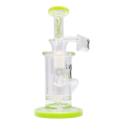 Green Cannatonik Mini Recycler Glass Dab Rig