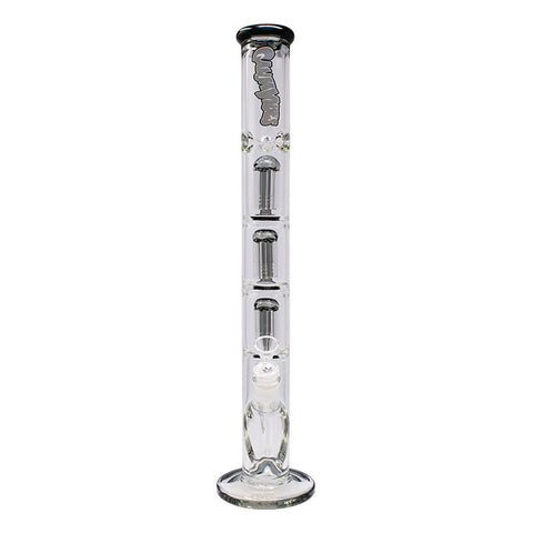 Grey Irie Vibes 20 Inches Triple Tree Percolator Ganjavibes Glass Bong