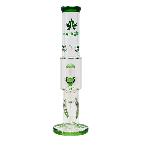 Green Maple Glass Tire Perc Bong 14 Inches