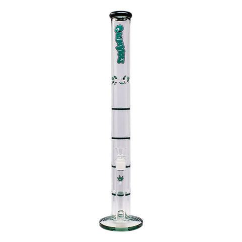 Teal Ganjavibes Honeycomb 24 Inches Four Disk Percolator Glass Bong By Irie Vibes Series