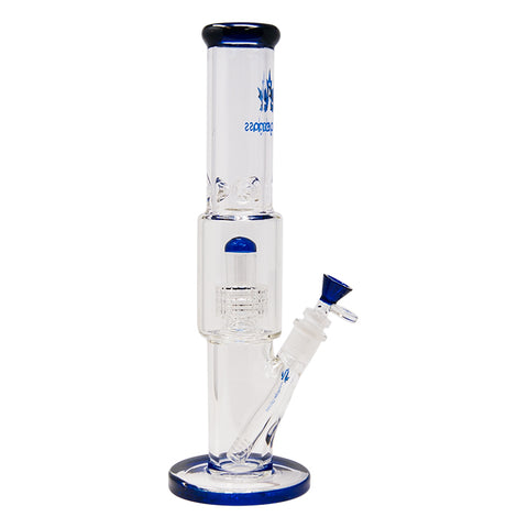 Blue Maple Glass Tire Perc Bong 14 Inches