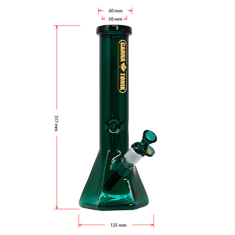 Teal Hexagonal 12 Inches Bong By Cannatonik