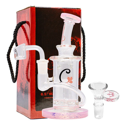 Pink Cannatonik Mini Recycler Glass Dab Rig