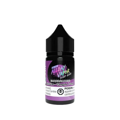 Allday Vapor 10% E-Juice Salt-Nic Verry Barri