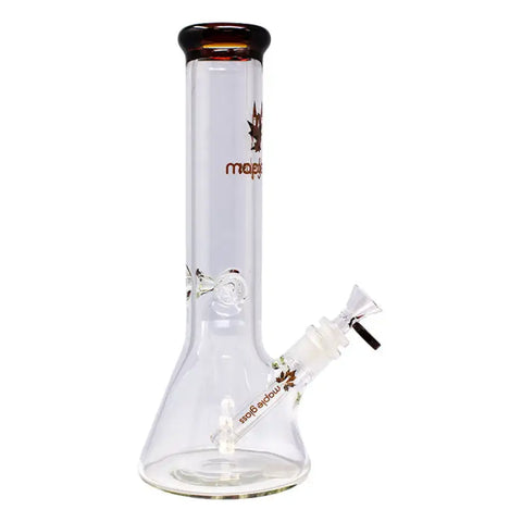 Amber Maple Glass Ice Catcher 12 Inches Glass Bong - Bongs