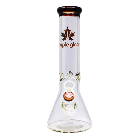 Amber Maple Glass Ice Catcher 12 Inches Glass Bong - Bongs