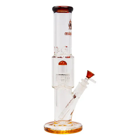 Amber Maple Glass Tire Perc Bong 14 Inches - Bongs