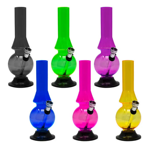 Assorted Color Lamp Design Acrylic Bong 8 Inches - Bongs