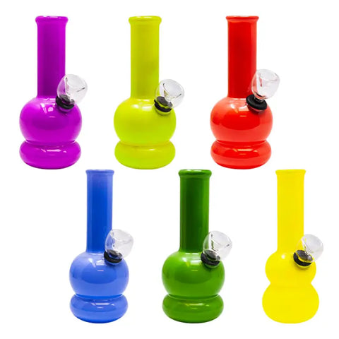 Assorted Color Mini Glass Bong 5 Inches - Bongs