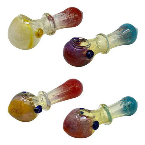 Assorted Shaded Color Glass Pipe 4 Inches - Pipes