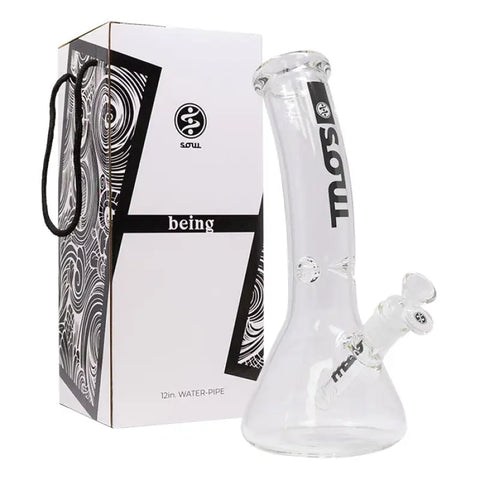 Black Being Series 12 Inches Premium Bong by Soul Glass - Bongs