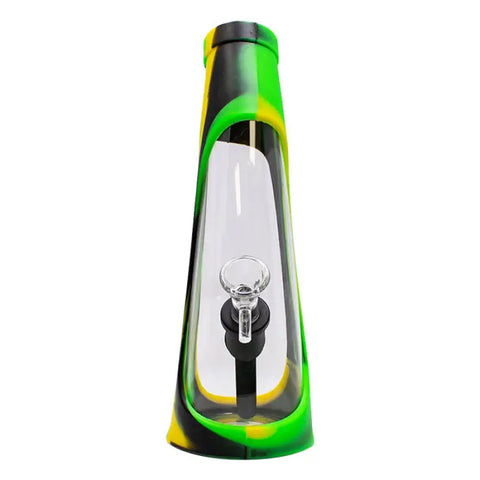 Black Curved Bottled Shaped Bong - Bongs