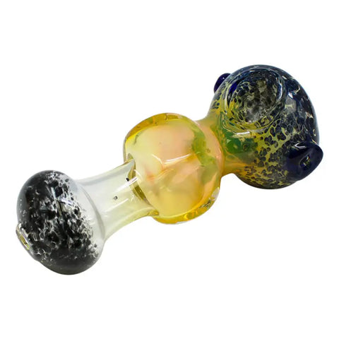 Black Square Centre Glass Pipe 5 Inches - Pipes