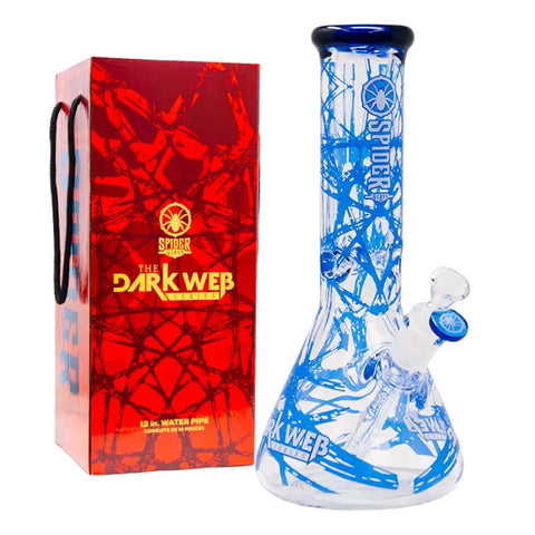 Blue Darkweb Series Spider Glass Beaker Bong 12 Inches - Bongs