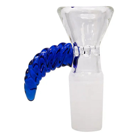 Blue Glass Bong Bowl With Twist Handle - Bongs