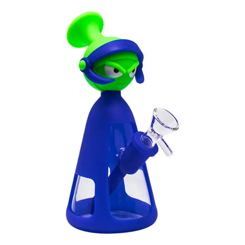 Blue Marvin the Martian 7 Inches Silicone Bong - Bongs