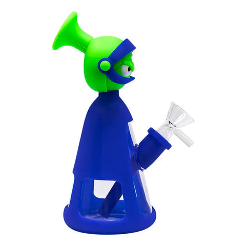 Blue Marvin the Martian 7 Inches Silicone Bong - Bongs