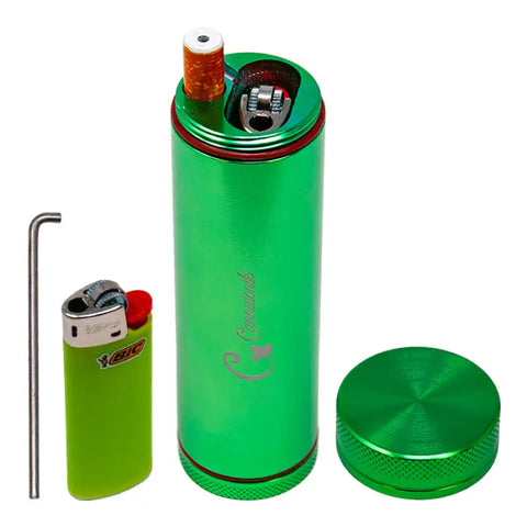 Cannatonik 3 In 1 Green Grinder Dugout Stash - Smoking Accessories