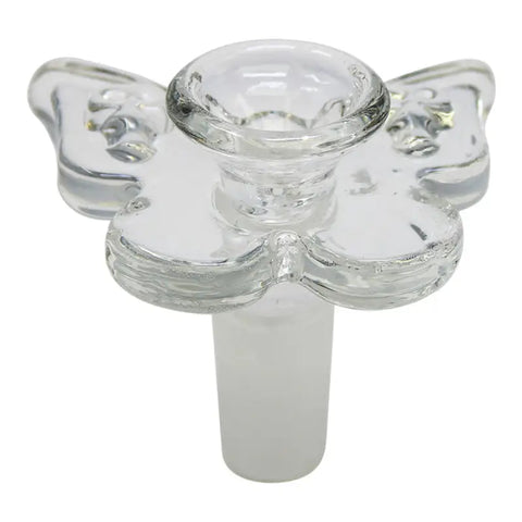 Clear Glass Butterfly Bong Bowl 14 Mm - Bongs