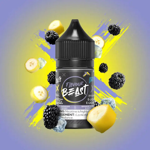 Flavour Beast 10% E-Juice Salt-Nic - Blazin Banana Blackberry - E-Liquids 10% Salt-Nic