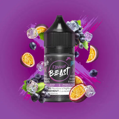 Flavour Beast 10% E-Juice Salt-Nic - Groovy Grape Passionfruit - E-Liquids 10% Salt-Nic