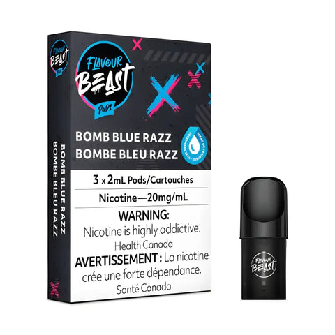 Flavour Beast Pods - Bomb Blue Razz - Flavoured Pods