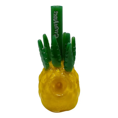 Ganja Vibes Pineapple 5 Inches Glass Pipe - Pipes