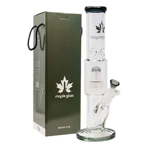 Gray Maple Glass Tire Perc Bong 14 Inches - Bongs