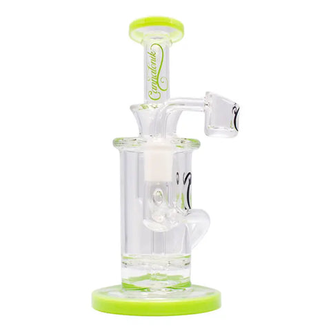 Green Cannatonik Mini Recycler Glass Dab Rig - Bongs