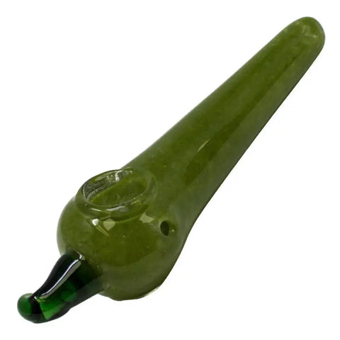 Green Chilly Glass Pipe 5 Inches - Pipes