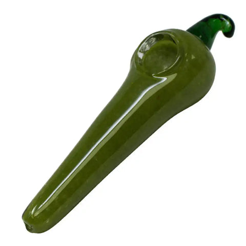 Green Chilly Glass Pipe 5 Inches - Pipes