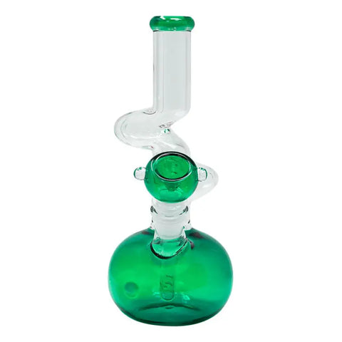 Green Colored 9 Inches Zong With Bowl - Bongs