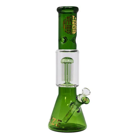 Green Lost In The Wild Series 12-14 Inches Maze Glass Bong - Bongs