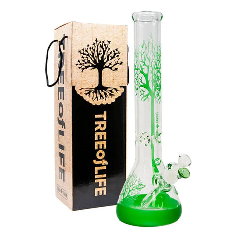 Green Tree Of Life Cannatonik 16 Inches Bong - Bongs