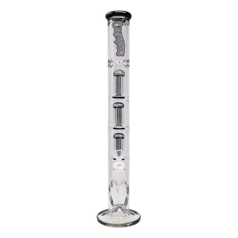 Grey Irie Vibes 20 Inches Triple Tree Percolator Ganjavibes Glass Bong - Bongs